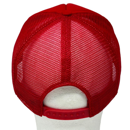 Vintage 80s Oak Tree Manor Trucker Hat Baseball Cap Red Spring Texas Snapback