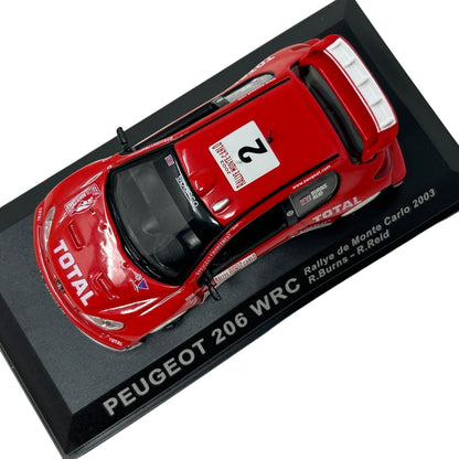 Peugeot 206 WRC Rallye de Monte Carlo 2003 Rally Diecast Race Car 1/43 Altaya