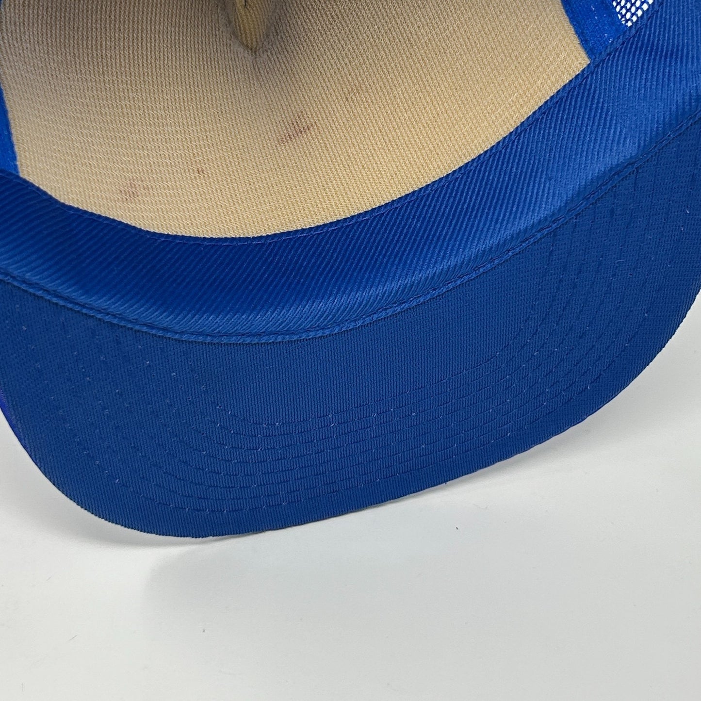 Vintage 80s Frehner North Las Vegas Trucker Hat Baseball Cap Mesh Snapback Blue - Neon Vintage