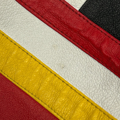 Vintage 90s Snoopy Peanuts Leather Bomber Jacket American Toons Black L Large