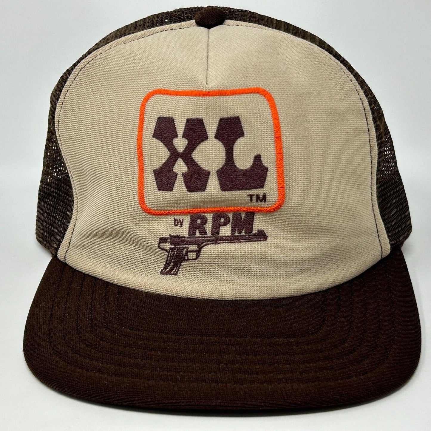 Gorra de béisbol estilo camionero con pistola RPM XL vintage, años 80, Gun Rock Pistol Manufacturing