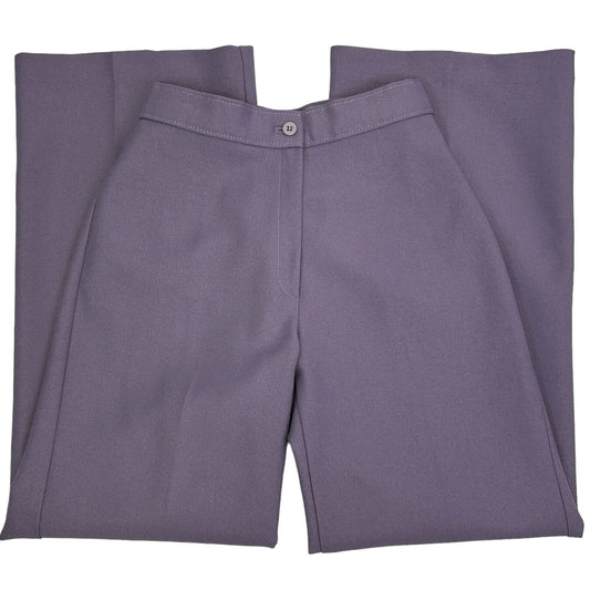 Vintage 60s Purple Womens Pants 1960s Polyester Size 24x29