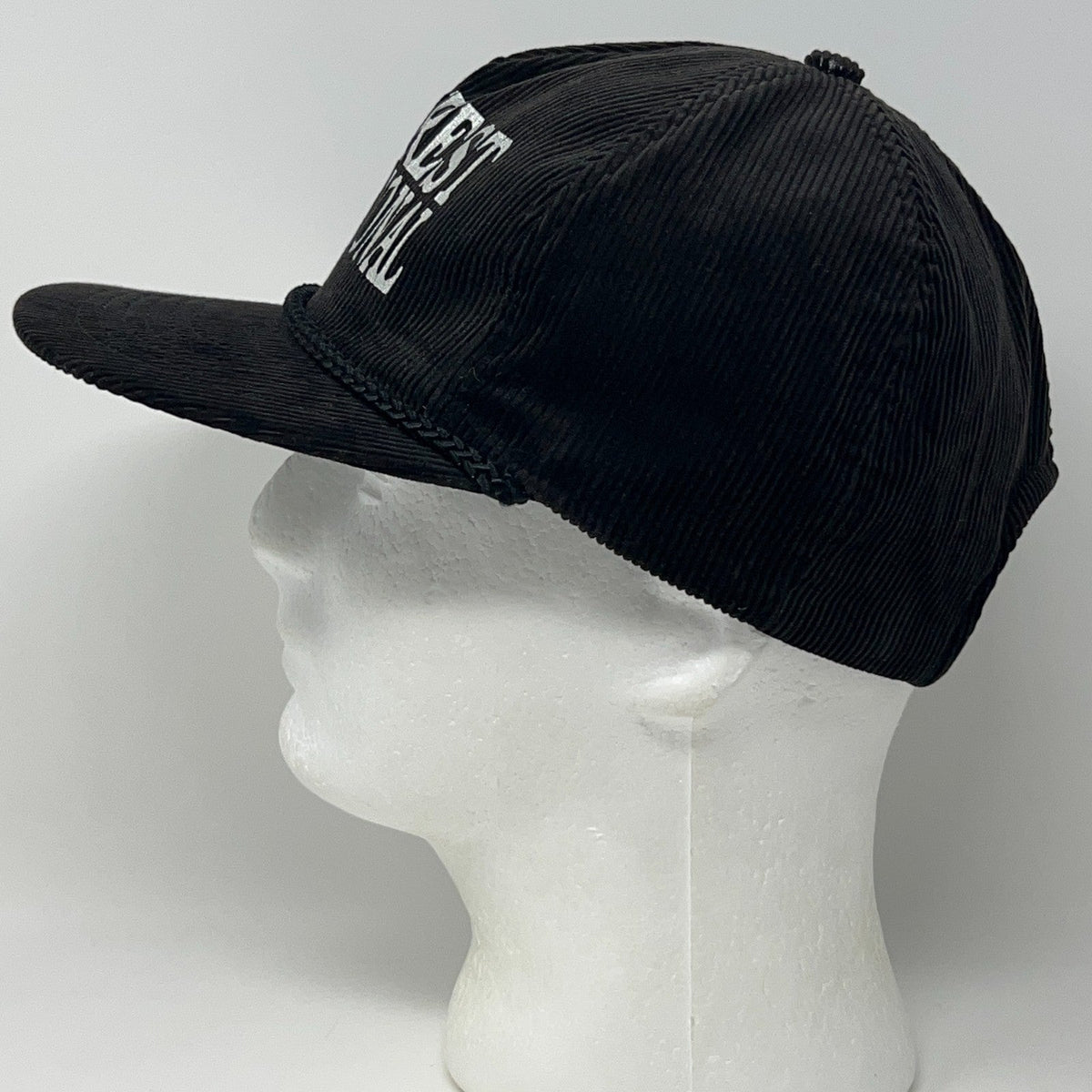 Vintage Hillcrest Invitational Black Corduroy Rope Snapback Baseball Hat Cap
