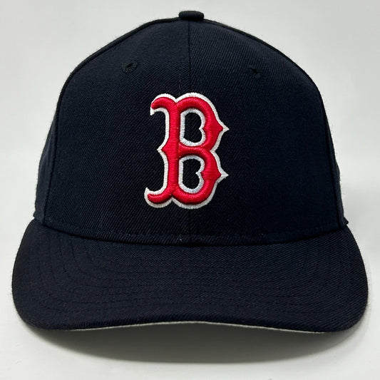 Vintage Y2Ks Boston Red Sox Hat Baseball Cap New Era Wool USA Blue Fitted 7 1/8