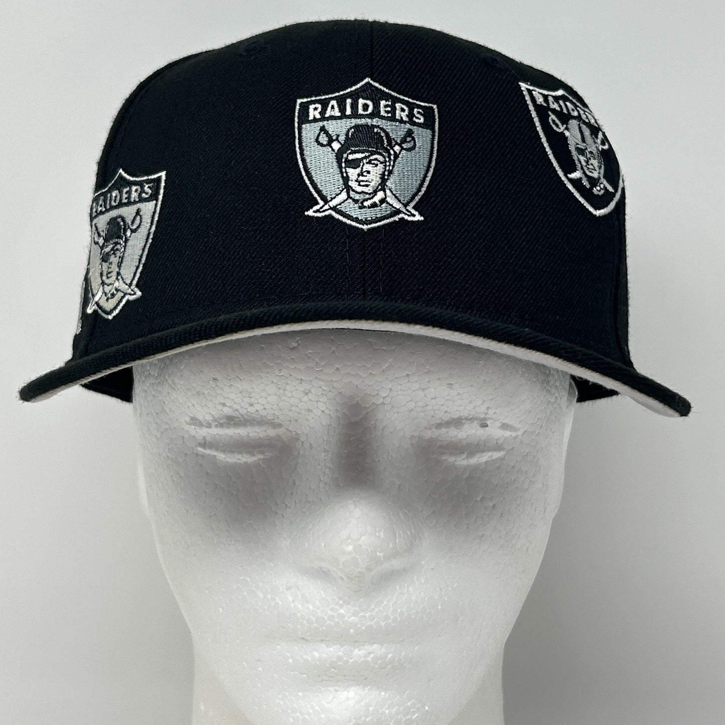 Las Vegas Raiders Hat Baseball Cap New Era x Just Don NFL Black Fitted 7 1/8