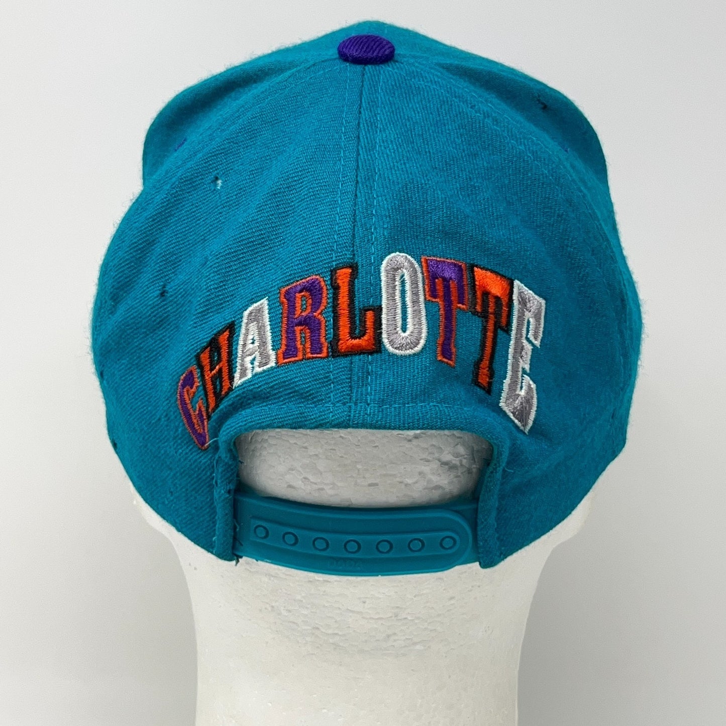 Vintage 90s Charlotte Hornets Hat Baseball Cap Wool NBA Basketball Snapback Blue