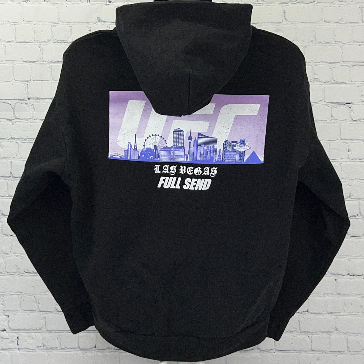 UFC x Full Send Las Vegas Skyline Black Hoodie Sweatshirt Nelk Boys XL X-Large