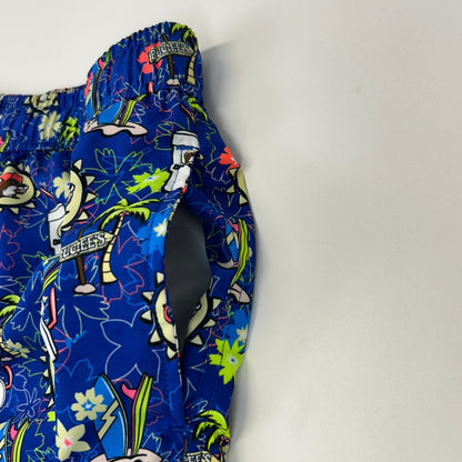 Buc-ees Swim Trunks Shorts Surfer Surfing Mesh Lined Pockets Blue M Medium