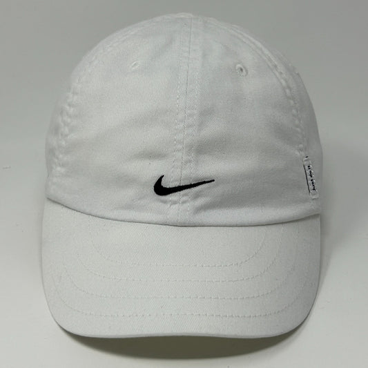Nike Center Swoosh Just Do It Dad Hat Baseball Cap White Logo Strapback 6 Panel