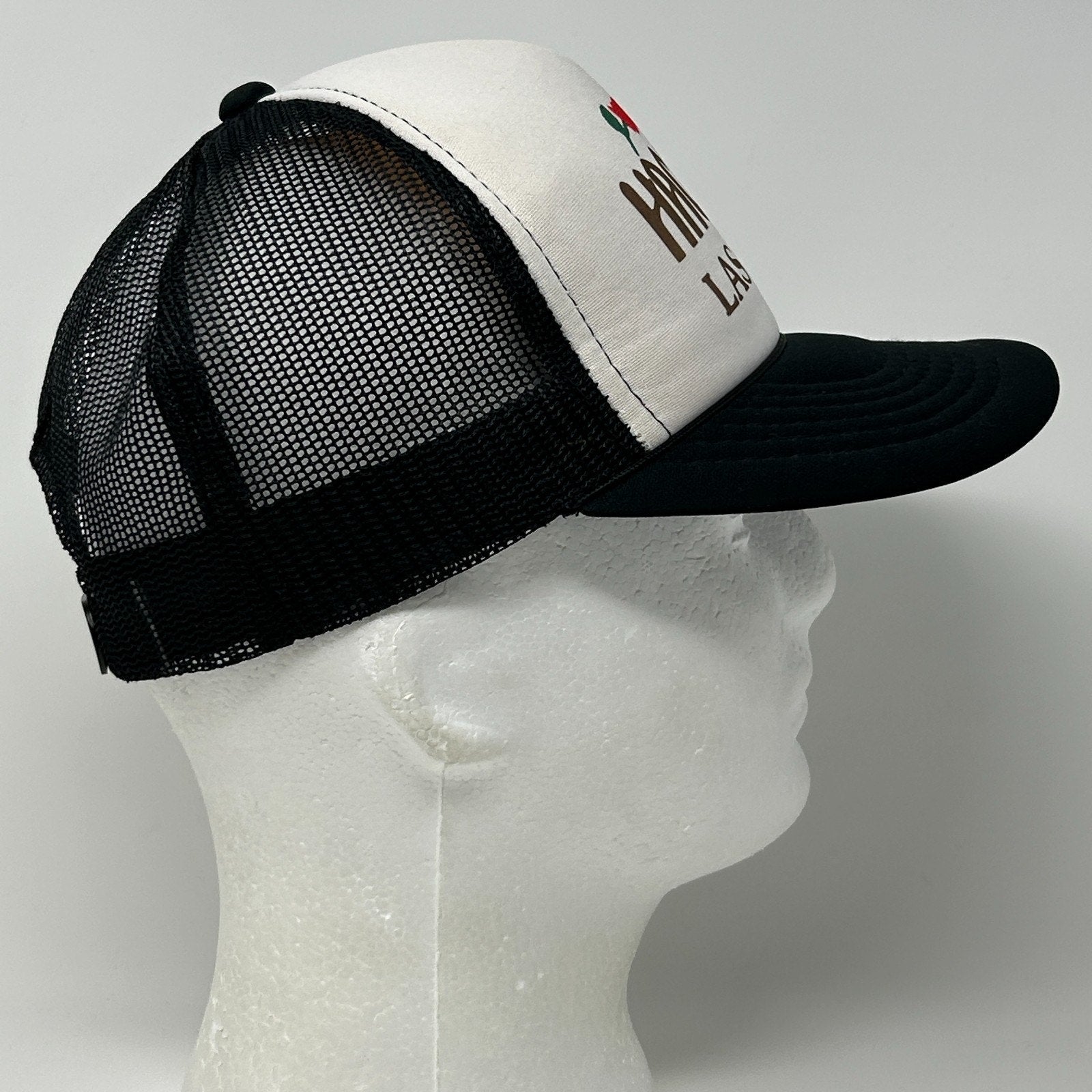 Vintage 80s Hacienda Casino Trucker Hat Cap Las Vegas Gambling Snapback Black - Neon Vintage
