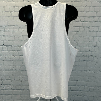 Vintage 90s Las Vegas Tank Top Shirt Casino Gambling Gambler White XL X-Large