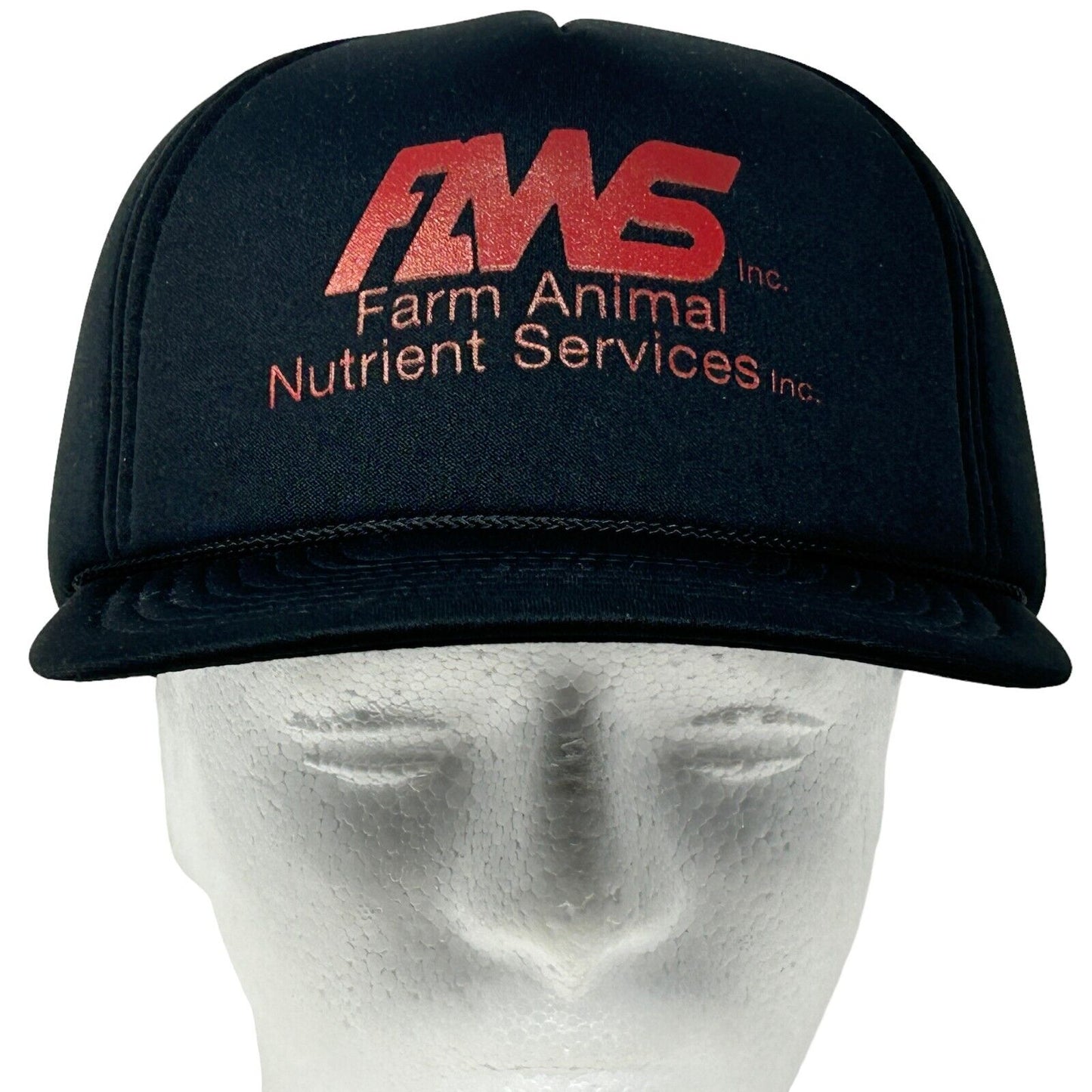 FANS Farm Animal Nutrient Services Hat Vintage Farmer Farming Black Baseball Cap