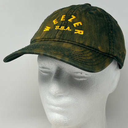 Weezer USA Dad Hat Baseball Cap Rock Band Unstructured 6 Panel Snapback Green