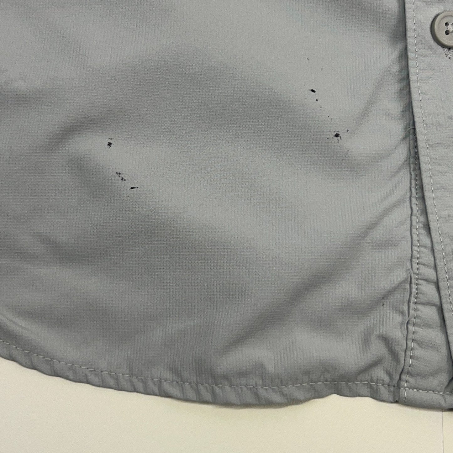 Columbia Kestrel Ridge Button Front Shirt Omni Shade Vented SS Gray XL X-Large