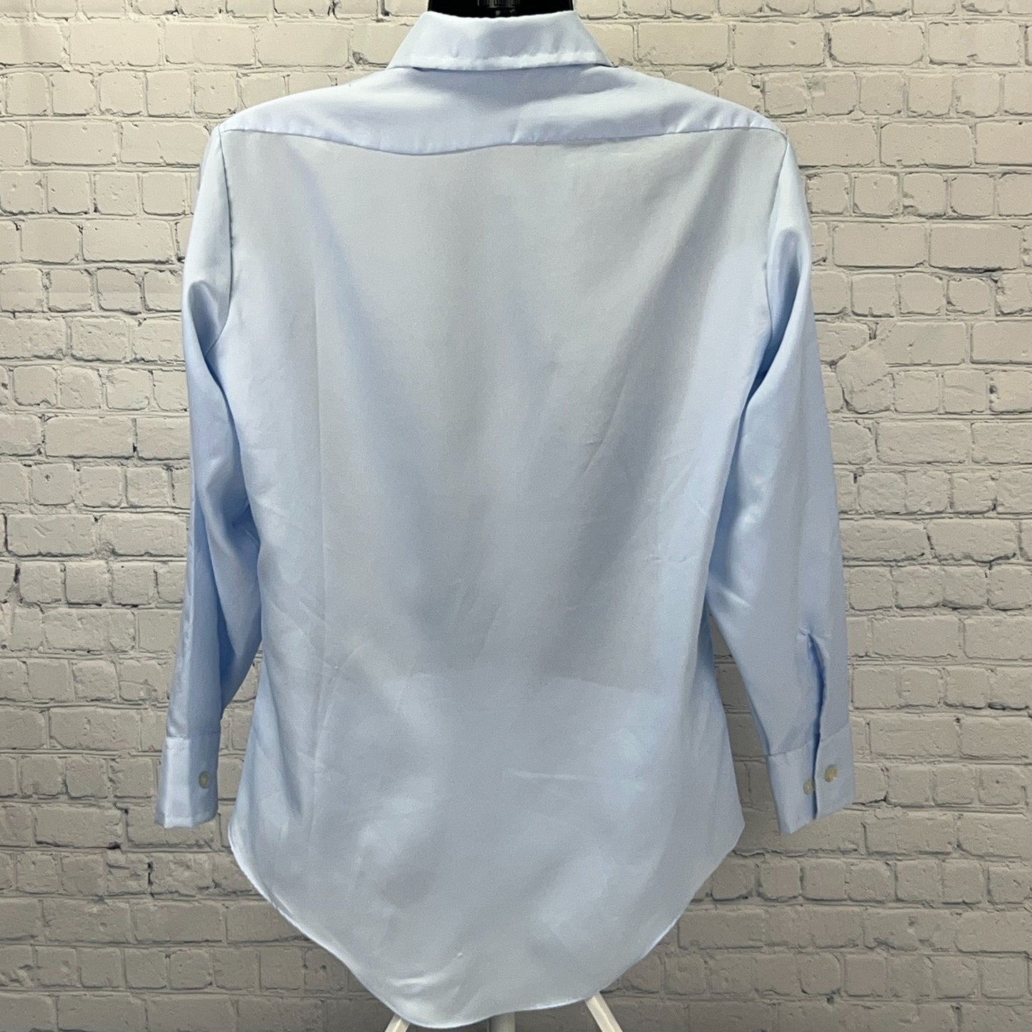 Vintage 70s Landmark Button Front Dress Shirt 15 1/2 M Medium Big Collar Disco