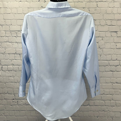Vintage 70s Landmark Button Front Dress Shirt 15 1/2 M Medium Big Collar Disco