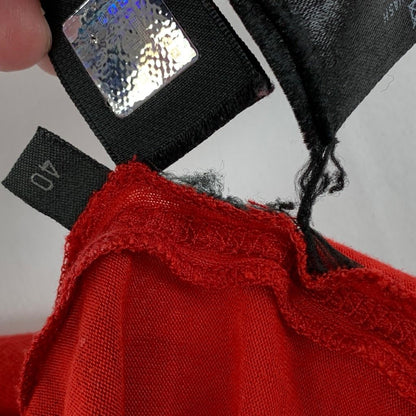 芬迪 (Fendi) 女式背心衬衫红绿色低圆领人造丝丝绸意大利尺码 40 美国 S 4