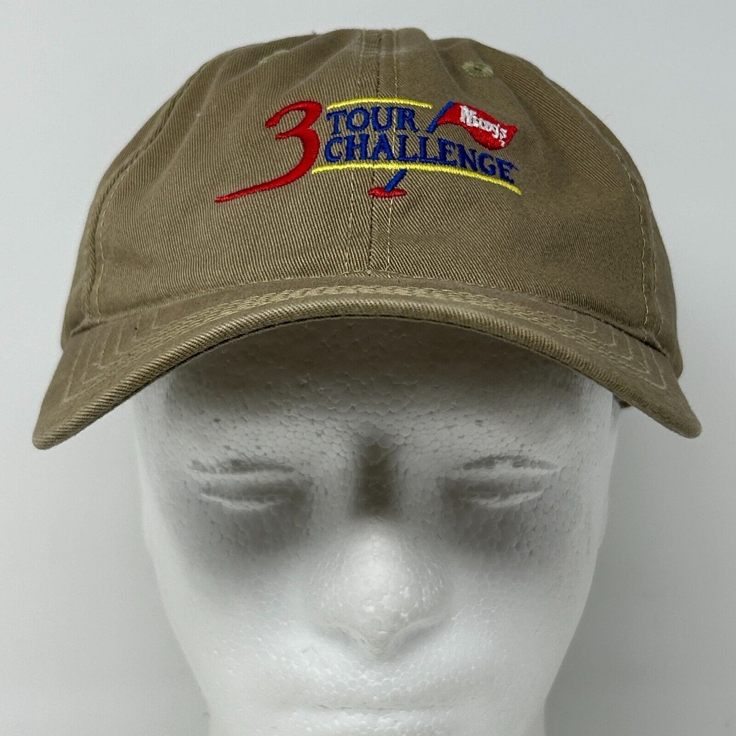 Wendys 3 Tour Challenge Golf Dad Hat Baseball Cap Golfing Golfer Strapback Beige