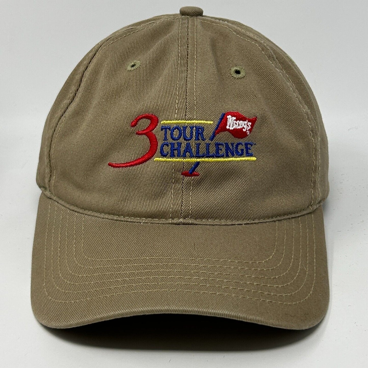 Wendys 3 Tour Challenge Golf Dad Hat Baseball Cap Golfing Golfer Strapback Beige