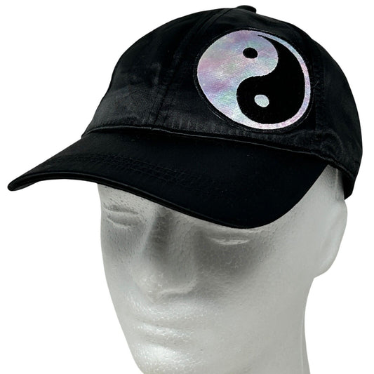 Yin and Yang Satin Baseball Hat Cap Yinyang Divided H&M 6 Panel Strapback Black