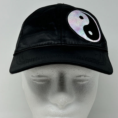 Yin and Yang Satin Baseball Hat Cap Yinyang Divided H&M 6 Panel Strapback Black