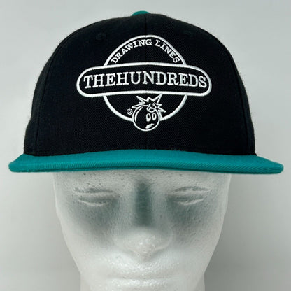 The Hundreds Drawing Lines Baseball Hat Cap Adam Bomb Streetwear Snapback Black