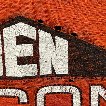 Vintage Distressed Ben Ciccone Inc T Shirt Mens XL X-Large Orange Construction
