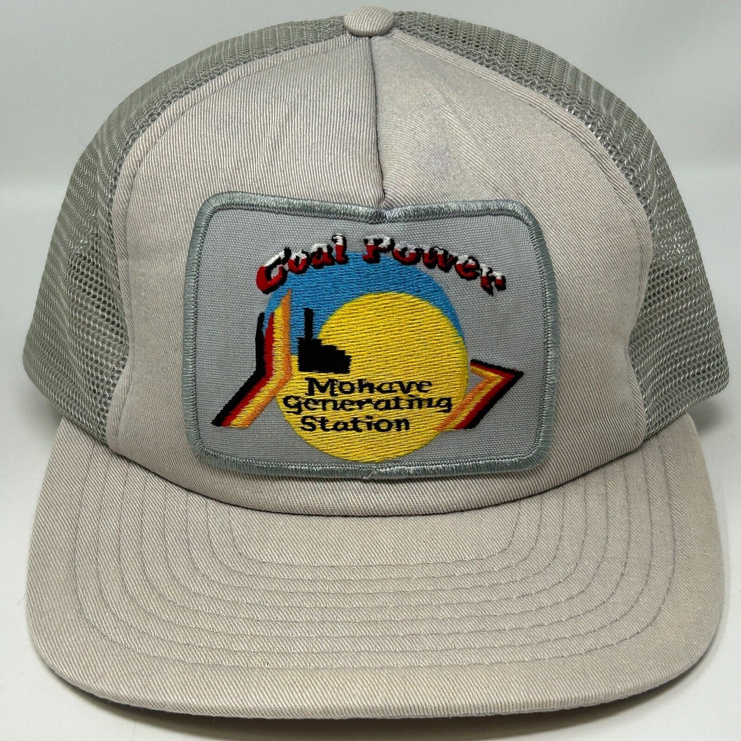 Mohave Coal Power Station Plant Trucker Hat Vintage 80s Gray MOGS Baseball Cap
