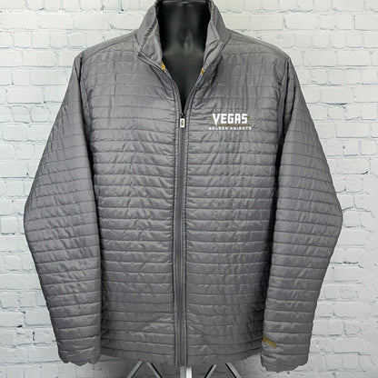 Las Vegas Golden Knights Quilted Jacket Mens XL X-Large Gray Station Casinos NHL