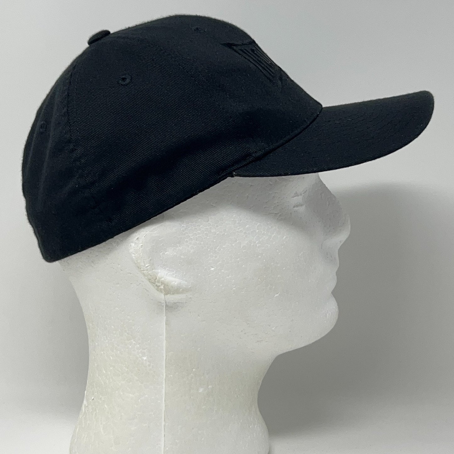 Homeboy Industries Hat Baseball Cap 6 Panel Black On Black FlexFit S-M