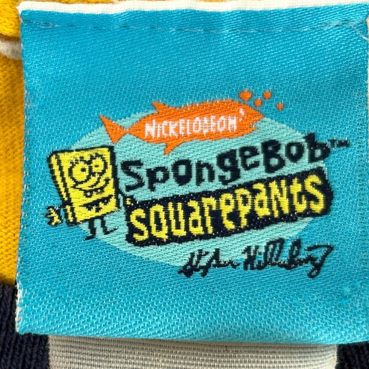 SpongeBob SquarePants Vintage Y2Ks Ringer T Shirt XXL Nickelodeon Mens Yellow