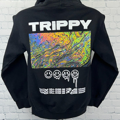 Trippy Hoodie Hooded Sweatshirt Psychedelic Drugs Popular Poison Black S Small