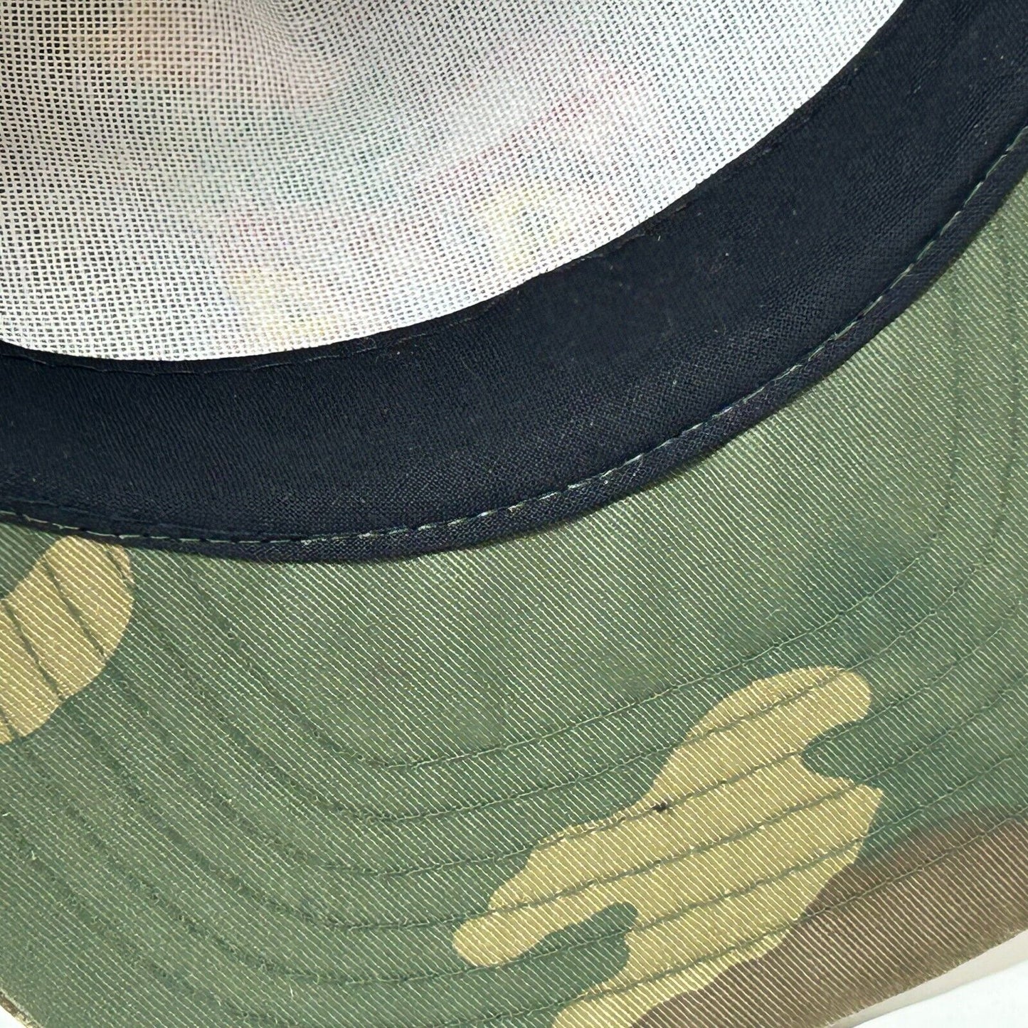 Quaker State 4x4 Truck Hat Vintage 80s Green Camouflage Snapback Baseball Cap