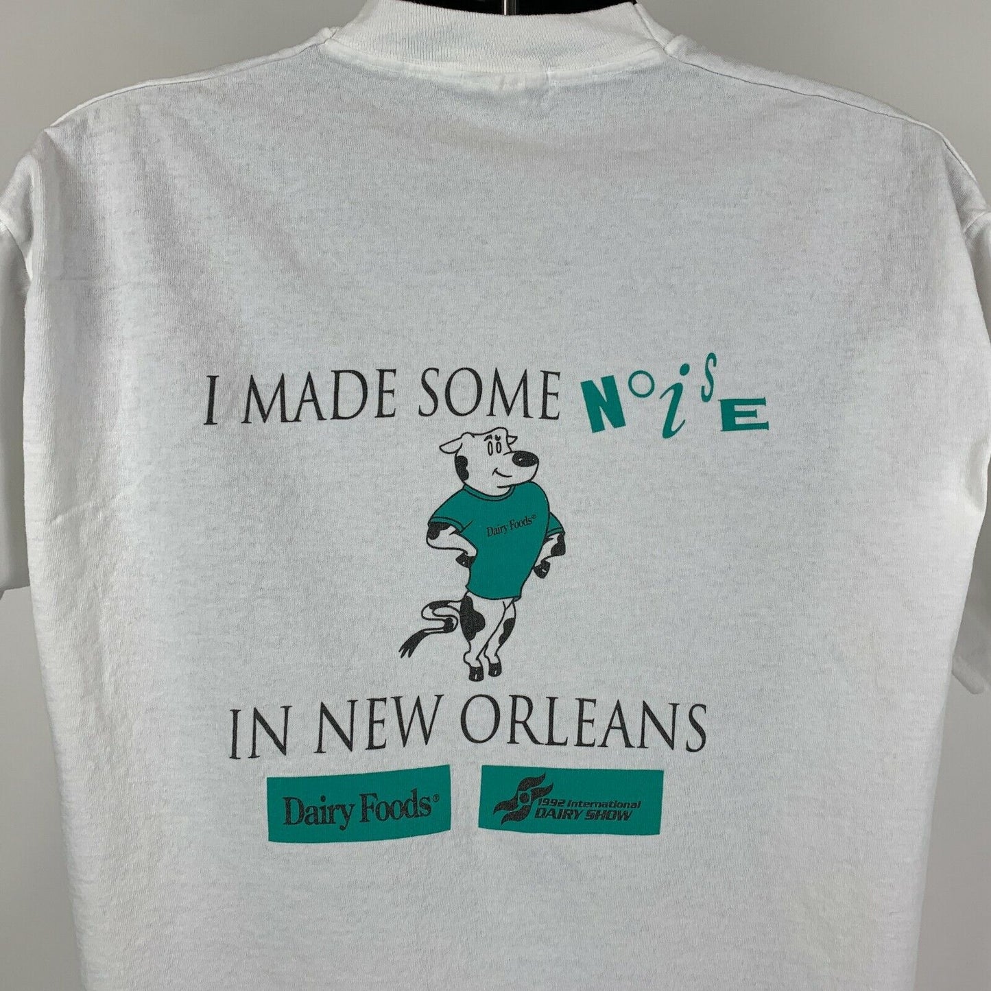 Dairy Foods Show Milk Cow Vintage 90s T Shirt X-Large New Orleans USA Mens White