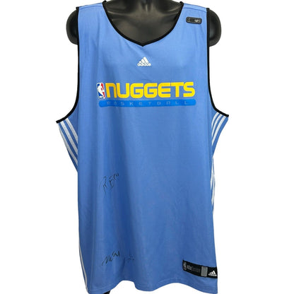 Camiseta sin mangas NBA Fusion firmada por los Denver Nuggets para hombre, talla 2XL, azul, para práctica