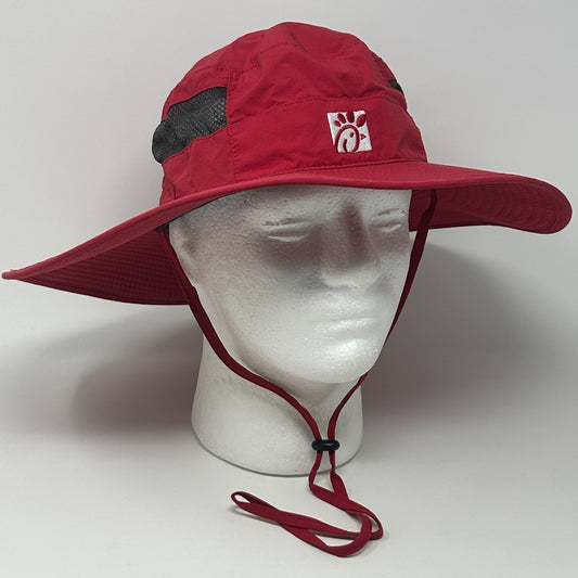 Chick-Fil-A Boonie Hat Red Employee Uniform Team Style Bucket Gardening Booney