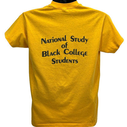 Vintage 80s National Study of Black College Students T Shirt Orange M Medium