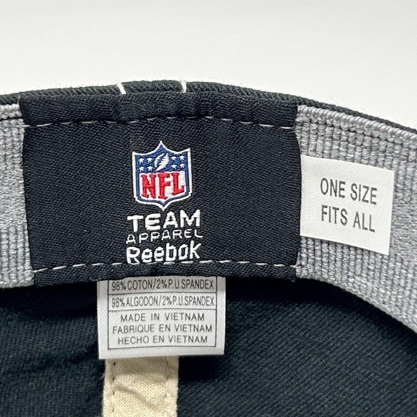 New Orleans Saints 2009 NFC Champions Hat Baseball Cap Reebok Black FlexFit OSFA