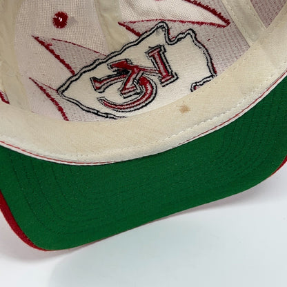 Vintage 90s Kansas City Chiefs Sharktooth Hat Baseball Cap Logo Athletic Red