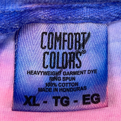 Perfect Day at Coco Cay T Shirt XL X-Large Blue Pink Tie Dye Bahamas Cruise Tee