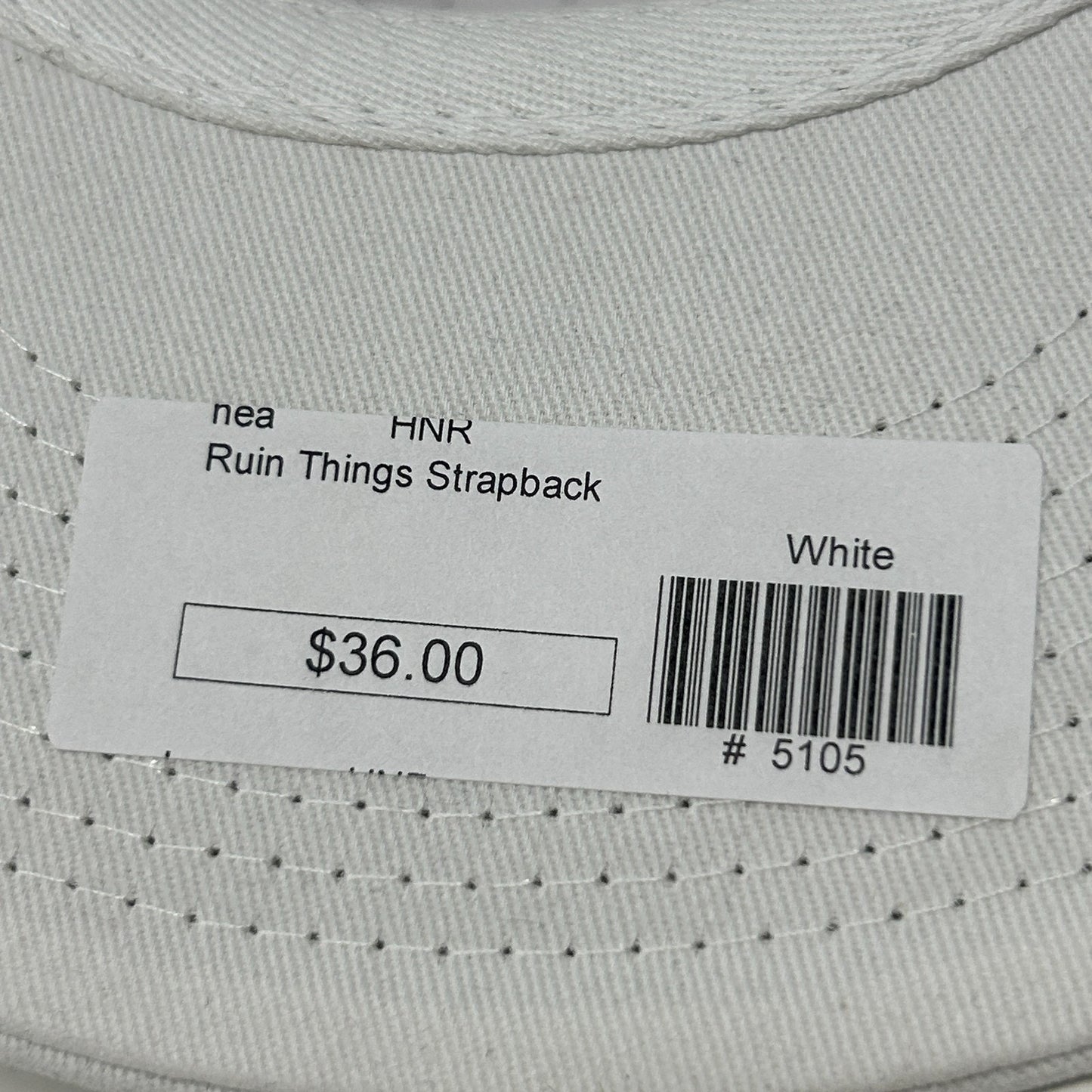 Anti-Kanye Ruin Things Hat Baseball Cap No Kanye West 6 Panel Strapback White