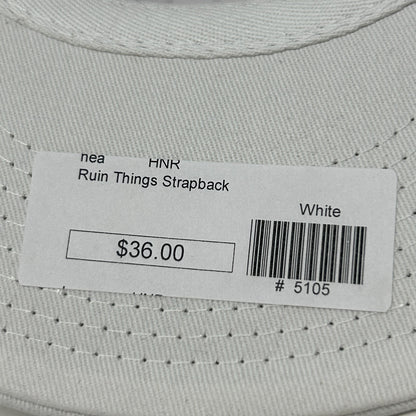 Anti-Kanye Ruin Things Hat Baseball Cap No Kanye West 6 Panel Strapback White