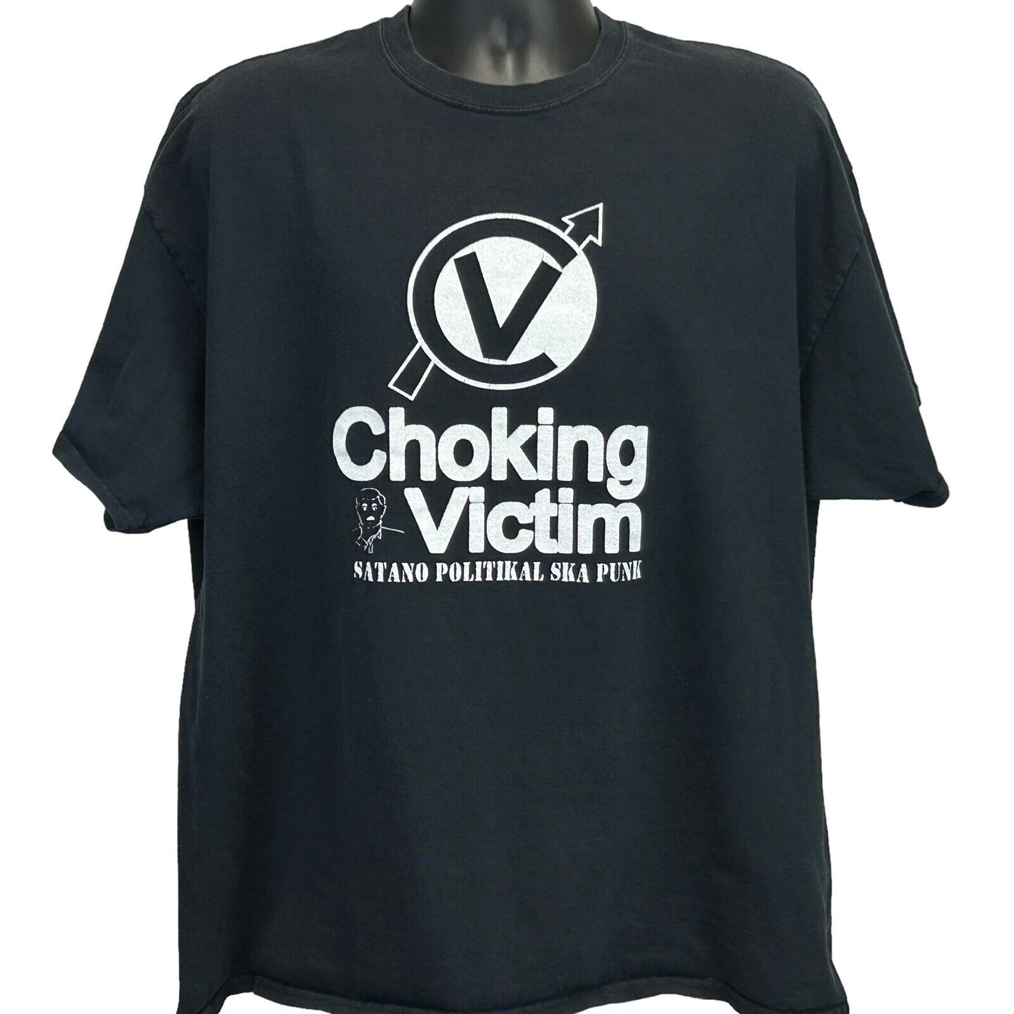 Choking Victim T Shirt Satano Politikal Ska Punk Leftover Crack Black Tee 2XL