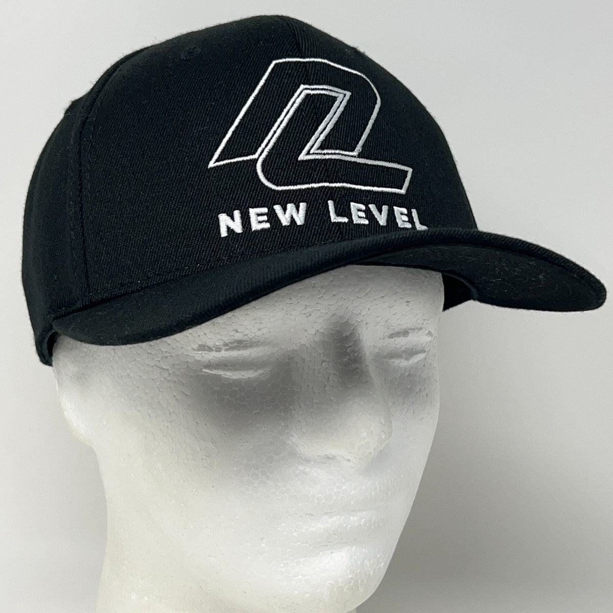 New Level Golf Hat Baseball Cap Snapback Golfer Golfing Black Wool Blend 6 Panel
