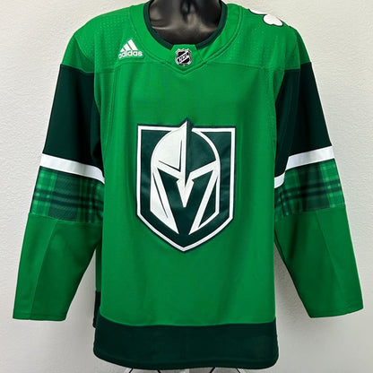 Las Vegas Golden Knights Jersey St Patricks Day Warm Up Hockey Adidas Green 50