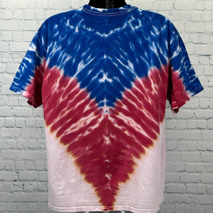 The Punisher T Shirt Blue Tie Dye Marvel Comics Patriotic USA American 2XL XXL