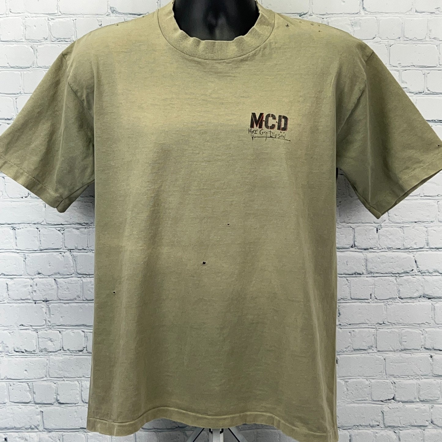 Distressed Vintage 90s More Core Division MCD T Shirt Surfer USA Green M Medium