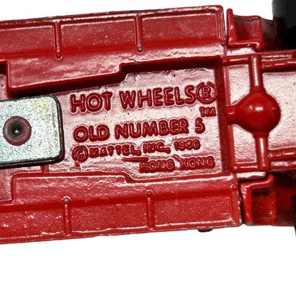 Old Number 5 Fire Engine Hot Wheels Diecast Toy Car Fire Truck Vintage 1981 HK