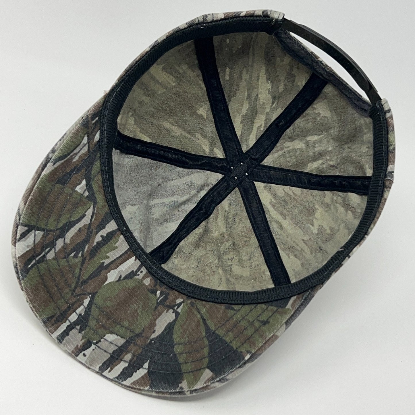 Vintage Hunting Camo Hat Baseball Cap Hunter Camouflage Green Snapback USA Made