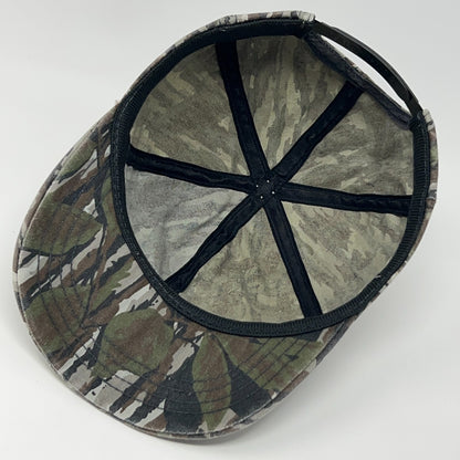 Vintage Hunting Camo Hat Baseball Cap Hunter Camouflage Green Snapback USA Made